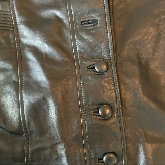 Sezane Black Leather Skirt - Picture 5 of 5